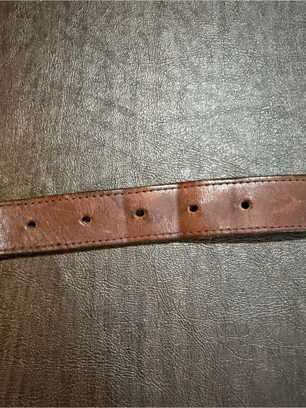 Vineyard Vines Pheasant Leather Canvas Brown Men’s Belt Brass Buckle Sz 34